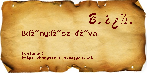 Bányász Éva névjegykártya