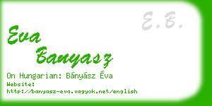 eva banyasz business card