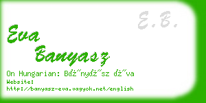 eva banyasz business card